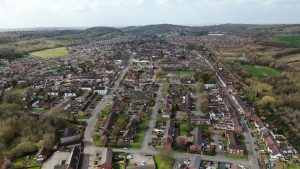 View of Silverdale from above the miners monument