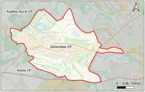 Map showing the geographical area of Silverdale Parish